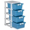 Nilkamal Chester 24  (Blue) Series Plastic 4 Drawer Cabinet